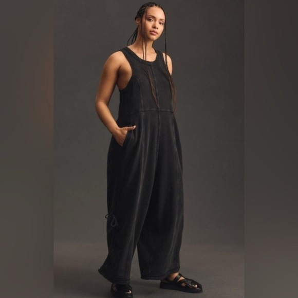 Daily Practice by Anthropologie Pants - Daily Practice Anthropologie HORIZON JUMPSUIT WIDE LEG 3X Washed Black COMFORT